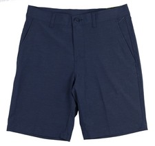 PGA TOUR Flat Front Horizontal Textured 9" Golf Shorts sz 30 Navy Blue Heather
