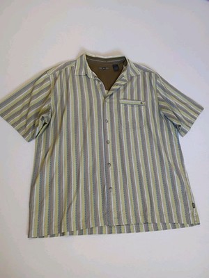 REI Sz L Vintage 100% Cotton Button Down Mens Shirt (Spotting On Back Collar)