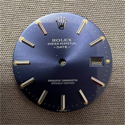 Rolex Oyster Perpetual Date Blue Dial 26.5mm Tritium T Swiss T + hands