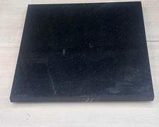 Solid Granite Black with Speckles Kitchen Worktop, Used 615mm x 633mm x 32mm