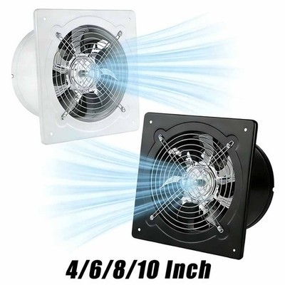 4/6/8/10 Inch Exhaust Fan Duct Ventilation Extractor Wall-Mounted Square Blower