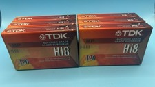 TDK Hi8 MP120 Lot Of 6 Camcorder Video Tapes New Sealed 120 Minute Japan Hi8