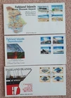 FALKLAND ISLANDS QEII 3 x FIRST DAY COVERS
