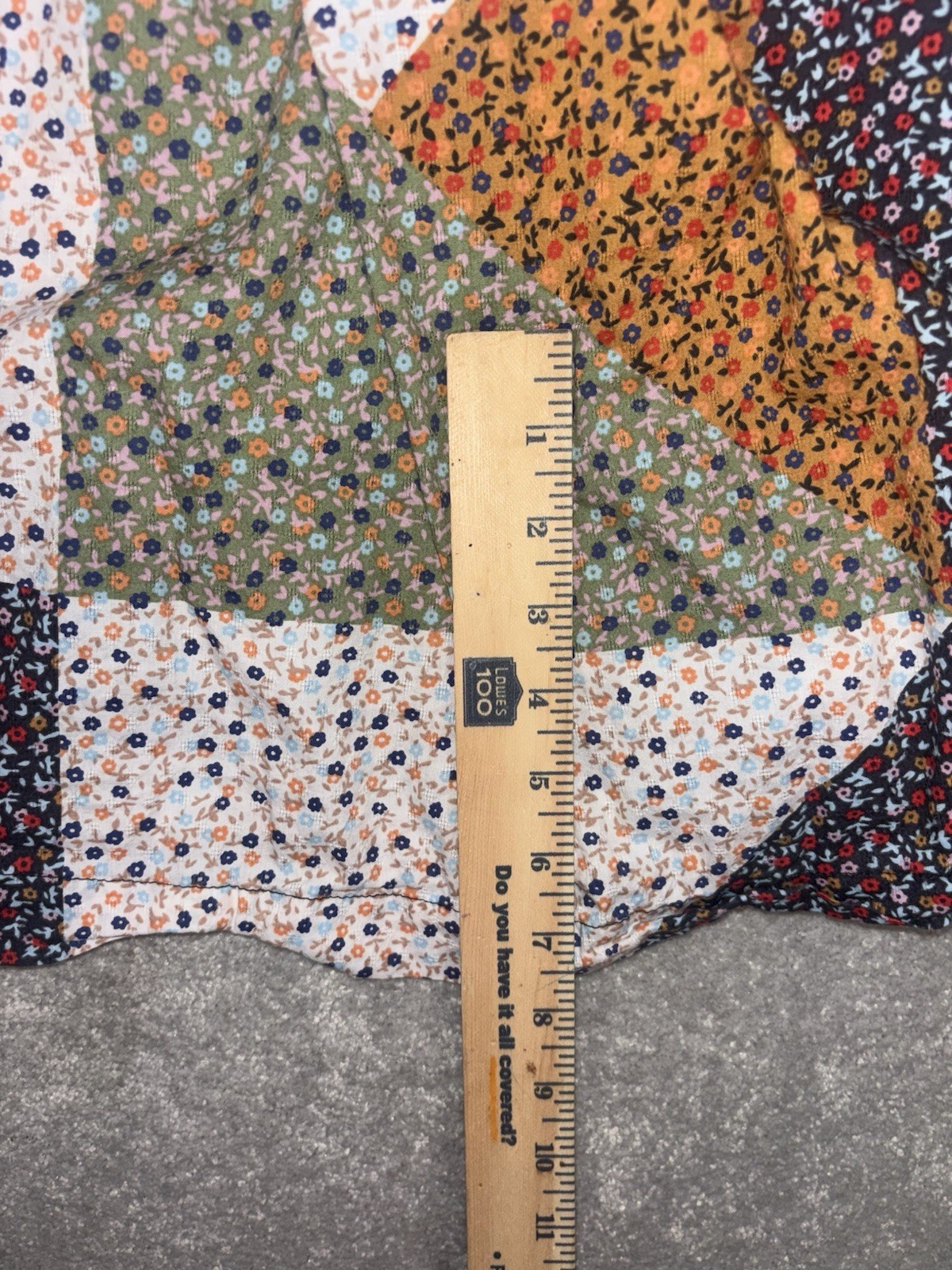 Universal Thread Dress Women’s M Patchwork Ditsy … - image 13