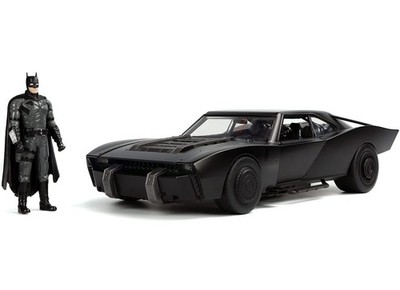 The Batman 1:18 Batmobile with Lights Die-cast Car & 3.75'' Batman Figure, Toy...
