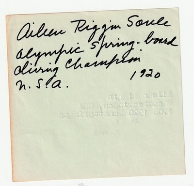 Aileen Riggin  (USA) - GOLD Olympics 1920  DIVING