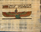 SET OF TWO Authentic Papyrus Egypt Painted — photo 1