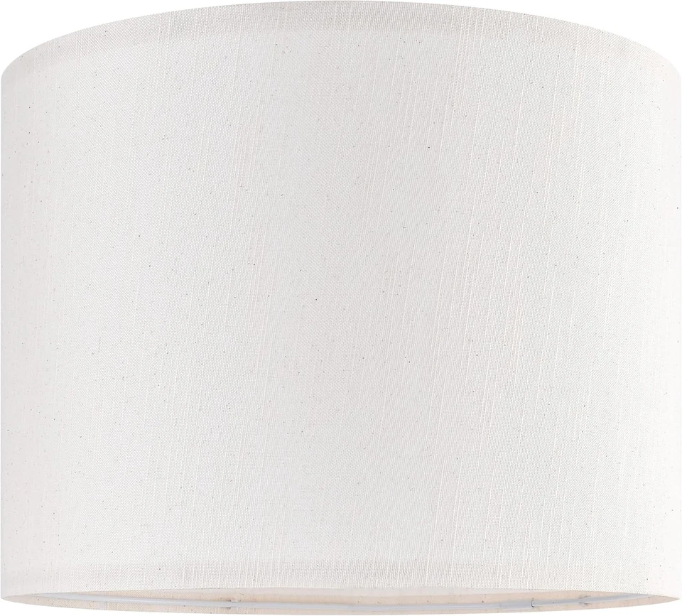 Juego de 2 pantallas de lámpara texturizadas de lino con nudo de bambú beige pantalla de lámpara de tambor grande 16`` Foto 3 de 4