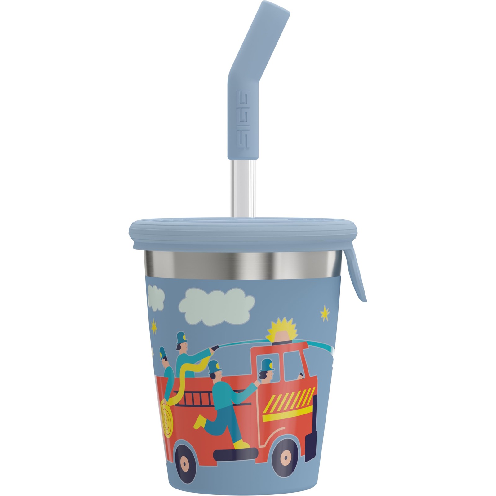 Gobelet enfant inox haut de gamme avec paille réutilisable et couvercle