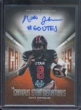 2025 Bowman U Chrome NATE JOHNSON #CSS-NJ Campus Star Orange Auto /25 GO UTES