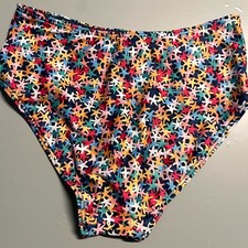Khost Clothing Bikini Bottom Womens UK 8 Multicoloured Starfish Print High Waist