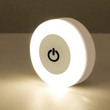 Portable LED Night Light with Touch Control USB Rechargeable Wall Lamp, UK Stock