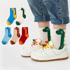 5Pairs Cotton Socks Kids Socks Boys Grils Cute Dinosaur Socks Comfortable Sock  