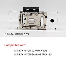 Granzon GPU Water Block Use For MSI GeForce RTX 4070 Ti GAMING TRIO/ SUPRIM X