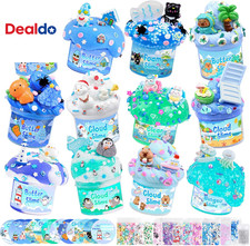 12 Pack Slimes, Blue Slime Kit, Clear Butter Slimes Cloud Slimes Fluffy DIY Kit