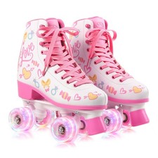 Classic Roller Skates Girls Ages 8-12 Women's Quad Skates with Light up Wheel...
