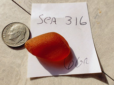 RARE Genuine Sea Glass Red Amberina UV Reactive Natural Opaque 6-8g Authentic