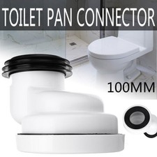 100mm PVC Offset Misaligned Toilet WC Waste Pan Connector Bowl Smooth Soil Pipe