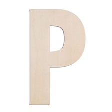 Large Wooden Letter P 17 Inch 1/4 Thick Big Wood Craft Wall Decor Unfinished