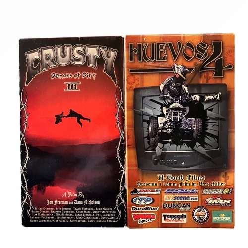 Lot VHS Crusty Demons Of Dirt 3 Huevos 4 Motocross Dirt Bike ATV Extreme Sports