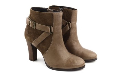 Jonak Women's Boots UK3.5 EU36 Brown Suede Zip Almond Toe High Heel