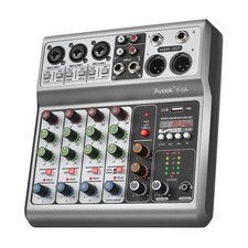 Aveek Professional Audio Mixer, Sound Board Mixing Console with 5 Channel Dig...