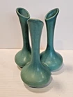 Van Briggle Triple 7" Bud Vase Signed Matte Glaze Turquoise Teal Colo Spgs