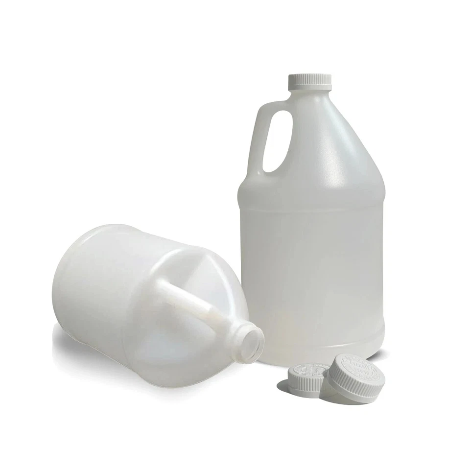 4 PACK Half Gallon Plastic Jug, Screw-On Cap, Reusable, HDPE Plastic 64Fl/oz - Image 3 of 3