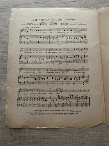 "Komm Josephine in meiner Flugmaschine" 1911 ORIGINAL Noten früher Doppeldecker - Bild 6 von 10