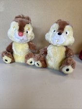 Vintage Disney Chip Dale Plush Pair R Dakin Korea Chipmunks Walt Disney
