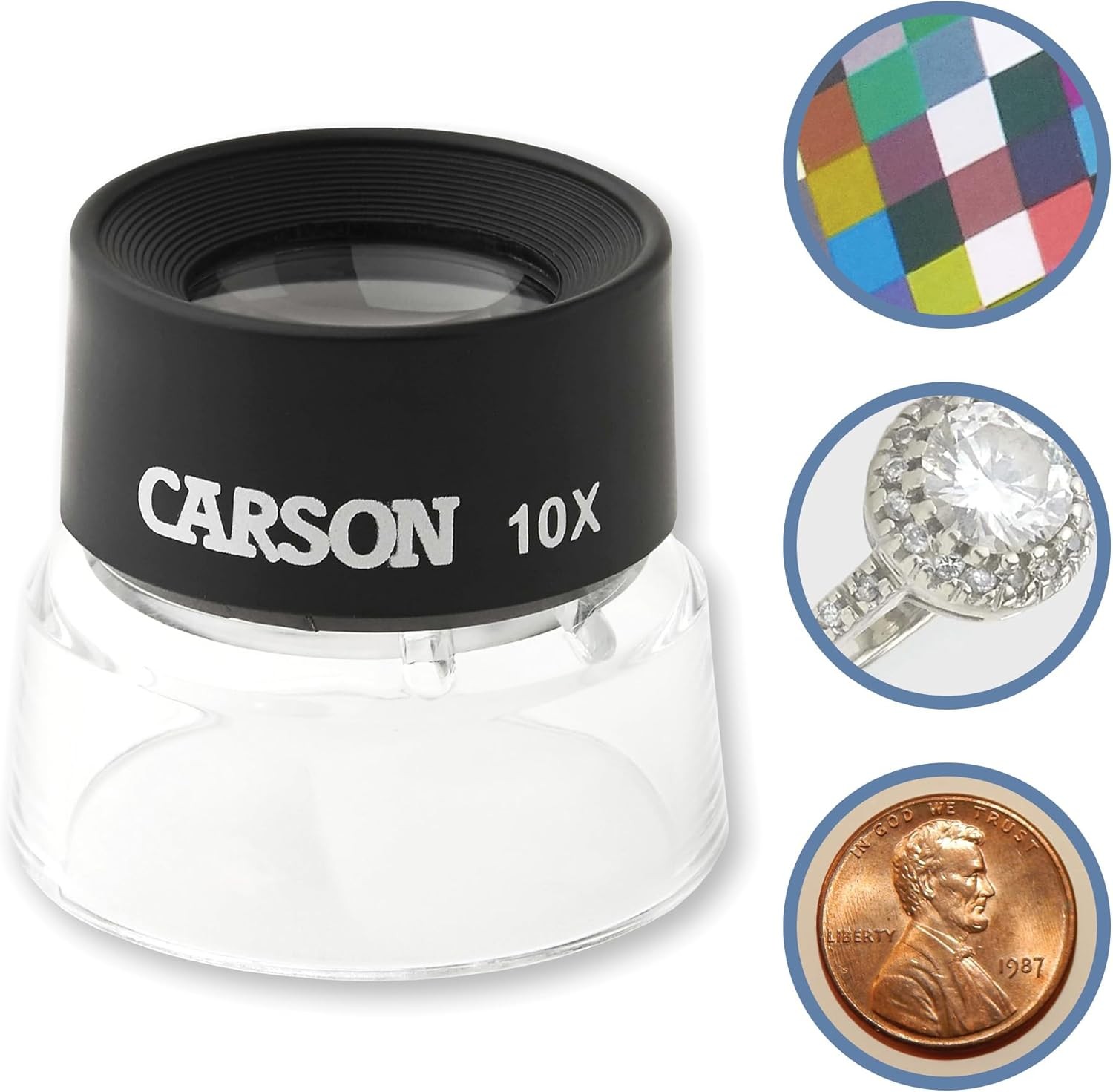 Carson LL-10 10x LumiLoupe Stand Magnifier Loupe
