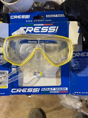 Cressi Panaoramic Scuba Diving Mask Cobalt  Goggles Sea Drops