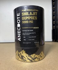 Anecdotes Himalayan Shilajit Gummies 3000mg Blueberry Flavor Ashwagandha - New