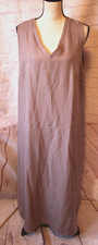 NWOT SHEIN Curve Women's Taupe Sleeveless V-Neck Lightweight Maxi Dress Sz 2XL