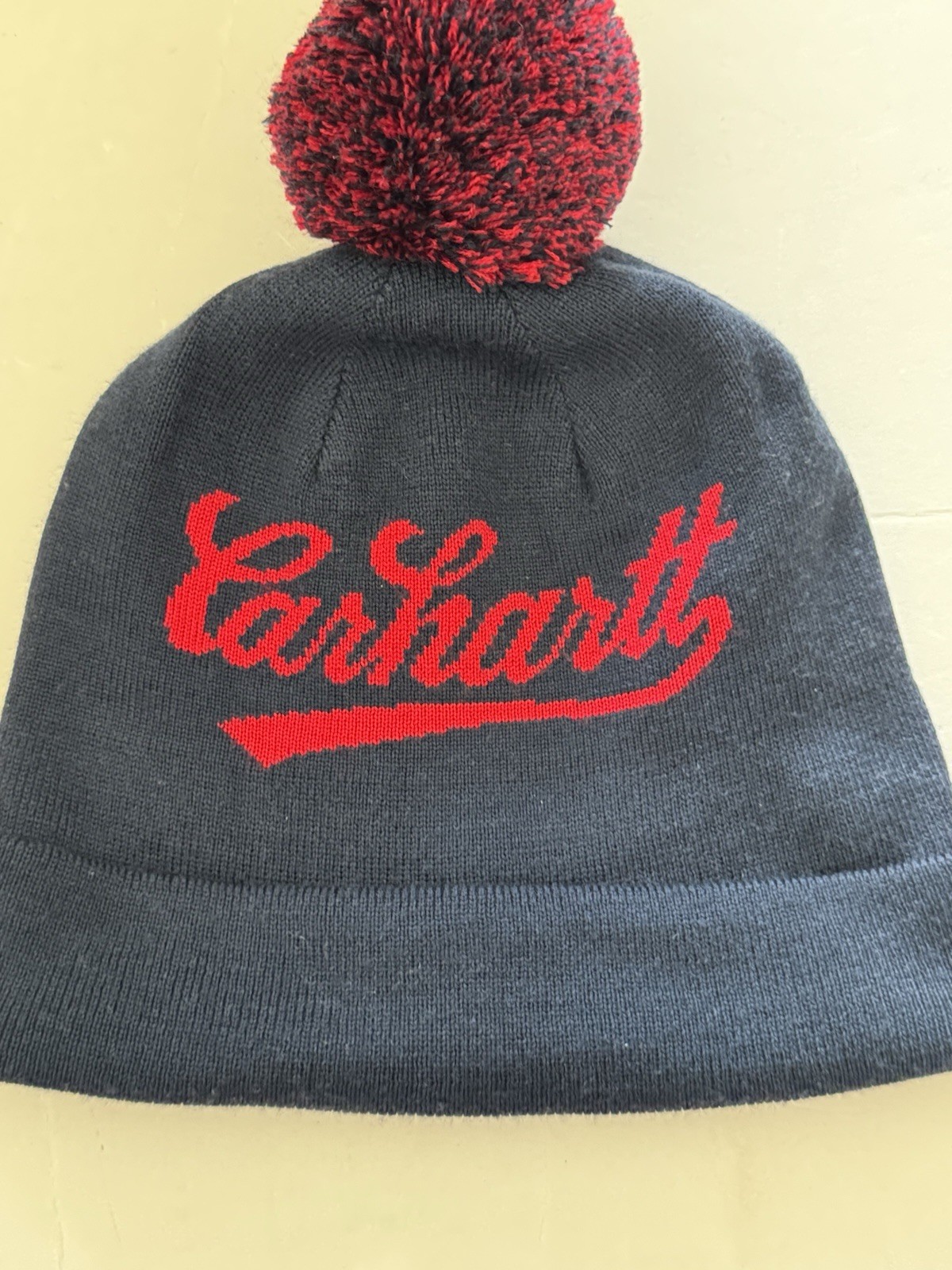 Carhartt Unisex Navy Blue Red State Bobble Hat