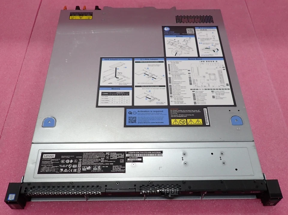 Lenovo ThinkSystem SR250 Quad-Core E-2234 3.6GHz 8GB Ram 4x 3.5" Bay 1U Server - Image 2 of 4