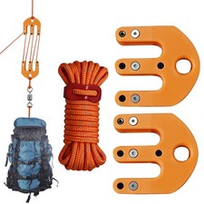 Pulley Hoist with Strap Weatherproof Portable Block and Tackle Pulley
