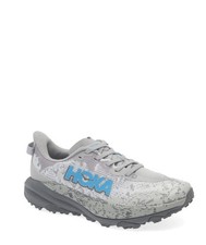 NIB HOKA Boy  s Speedgoat 6 trail In Galactic Grey/HOKA Blue Size 4.5