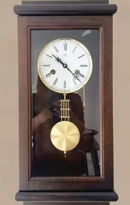Regulator Mechanische Wanduhr aus Holz Kastanienbraun 