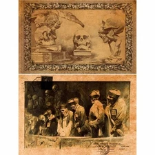 Horror Ephemera | A4 Mulberry Rice Paper | Paper for Decoupage | Halloween