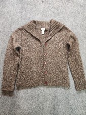 L.L. Bean Women's Knit Cardigan Sweater. Wool Cotton Blend.