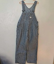 Big Mac Striped Overalls Union Made 100 Cotton Vintage 68" Long Railroad