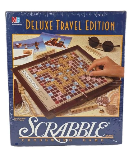 SCRABBLE DELUXE TRAVEL EDITION 4121 MILTON BRADLEY BRAND Vintage 1990 New Sealed