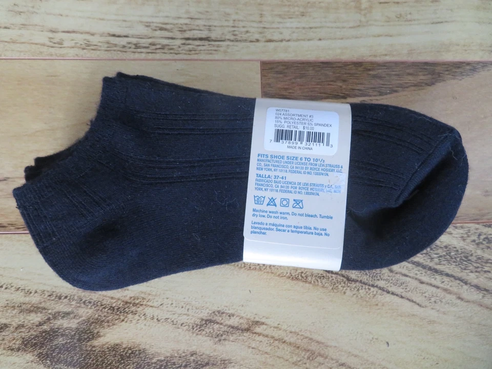 NUEVO CON ETIQUETAS NUEVO DOCKERS Calcetines Corte Bajo 3 Pares Negro 1 Pr Gris Zapato Talla 6-10.5 Foto 3 de 4