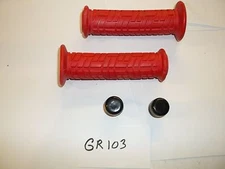 RED ATV HAND GRIPS FOR THUMB THROTTLE HONDA TRX 350 + 400 RANCHER  NEW