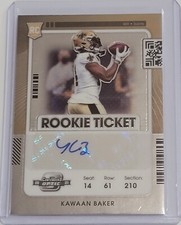 2021 Contenders Optic Rookie Ticket Kawaan Baker Auto