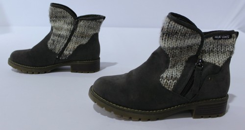 Gerri Knit Ankle Booties CD4 Gray 