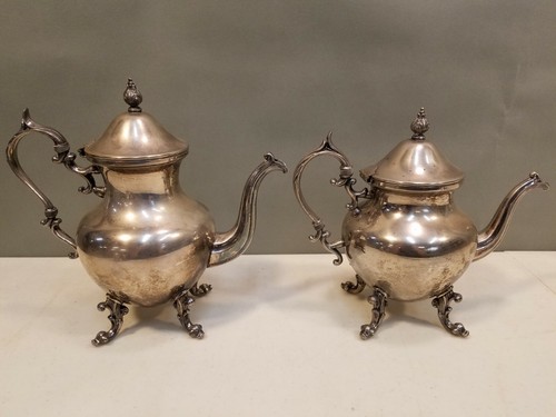 4 Piece Vintage Birmingham Silver Co. Silver on Copper Silver Plated Tea Set BSC - Picture 4 of 12