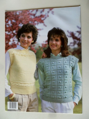Pretty Patterned Vests to Knit Leisure Arts 519 1987 4 Designs Helene Rush - Picture 2 of 2
