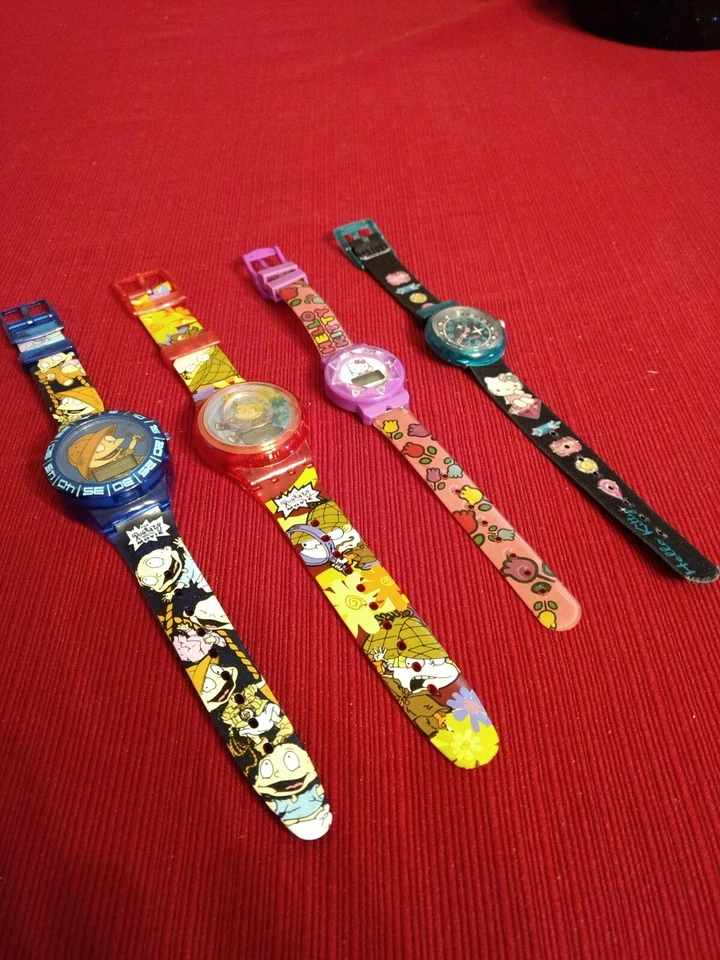 Watches Children for Parts or Repair 2 Hello Kitty 2 Rugrats Used  - Image 2 of 4